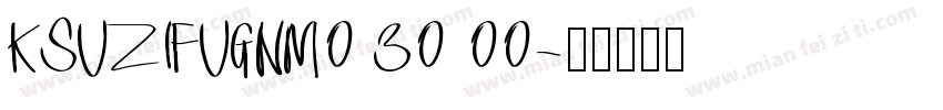 KSUZIFUGNM0 30 00字体转换